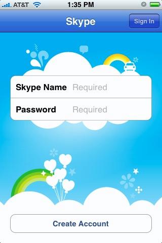 Skype Application for iPhone 3G